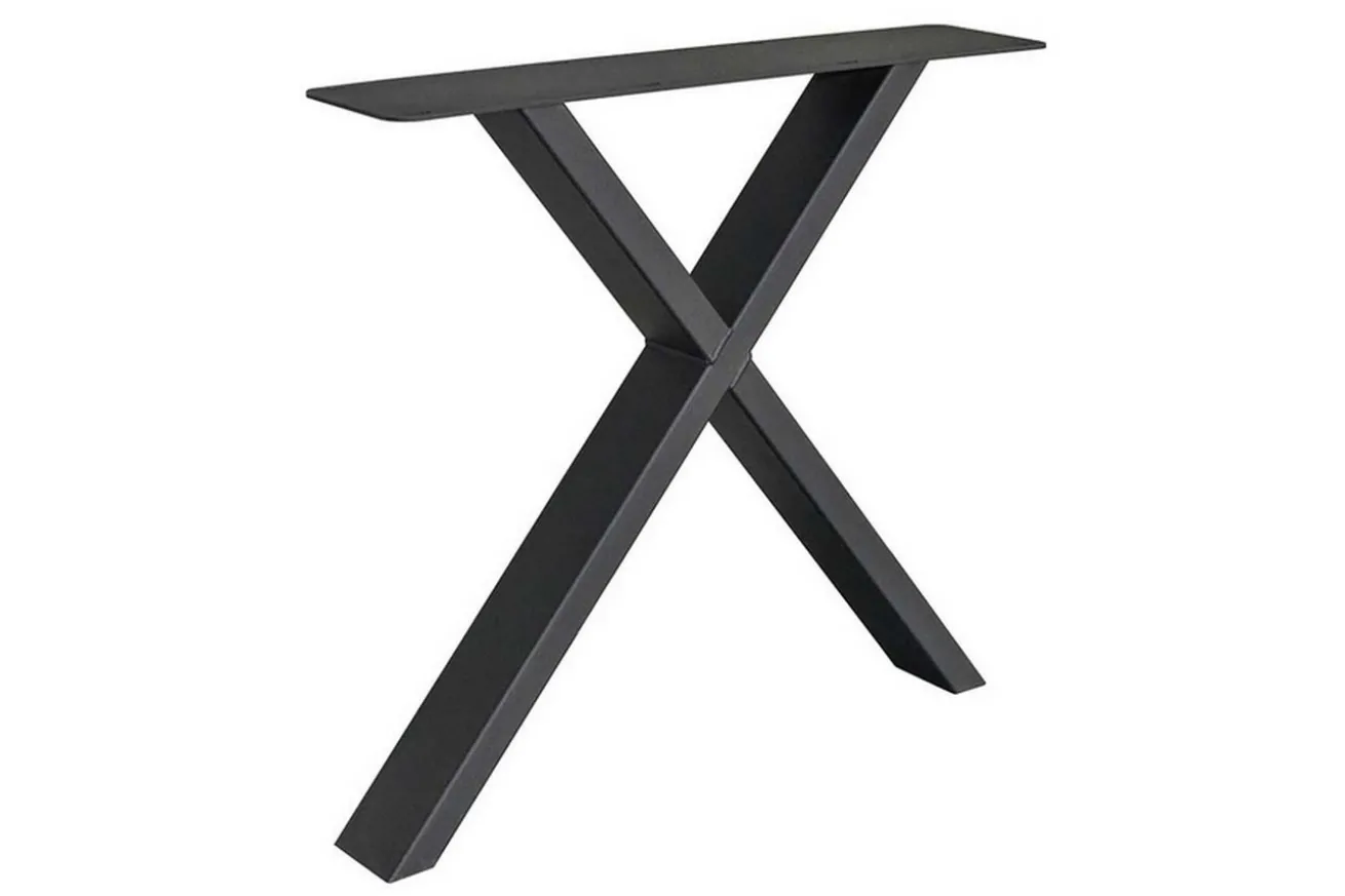 Tischgestell X Metall schwarz 2er Set