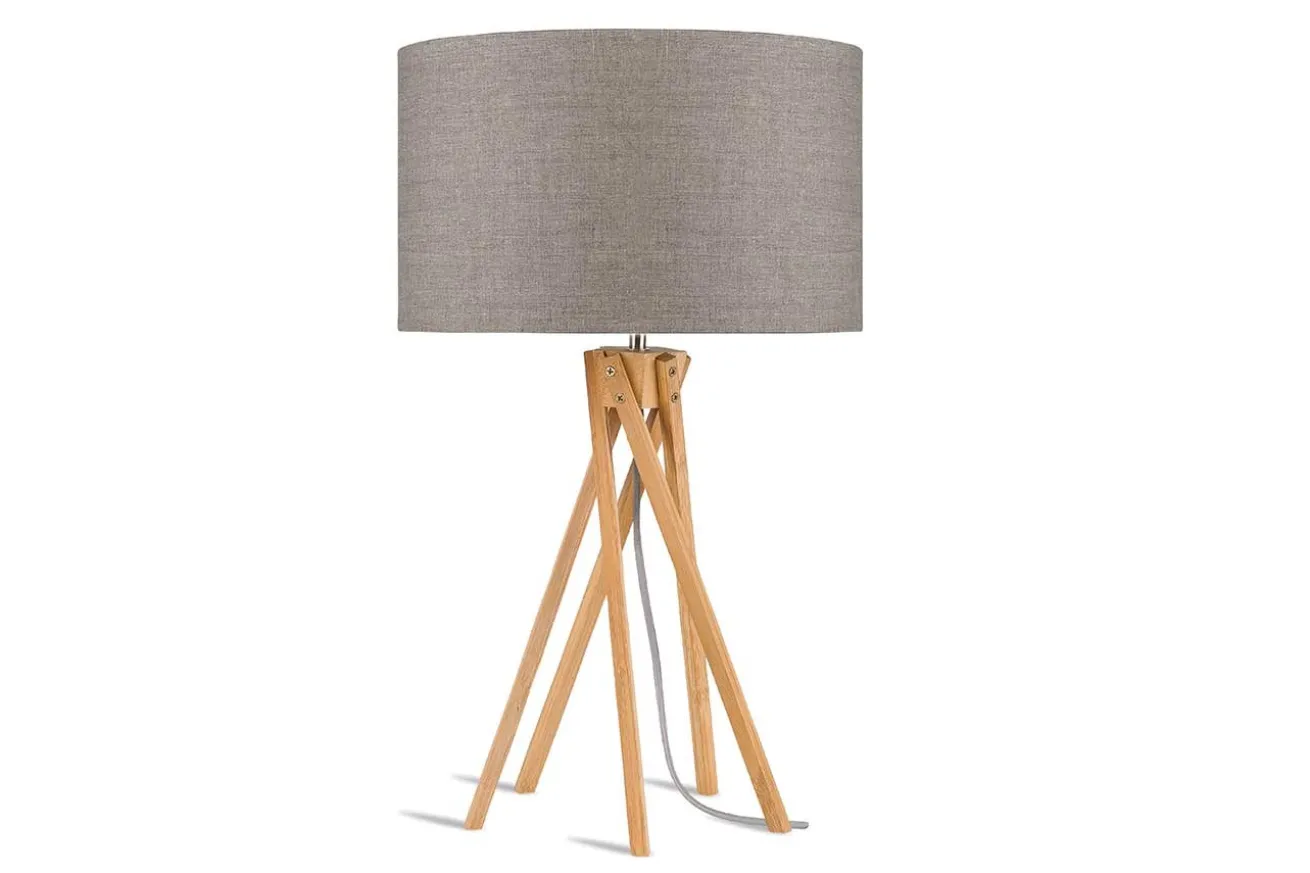 Tischlampe Kilimanjaro Bambus Textil beige