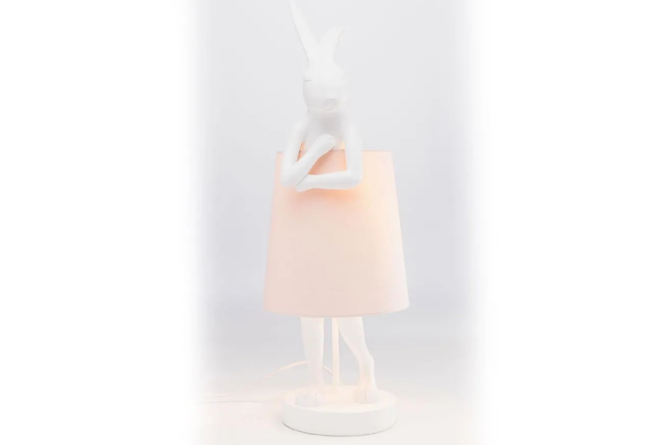 Tischleuchte Animal Rabbit weiss rosa h 68 cm