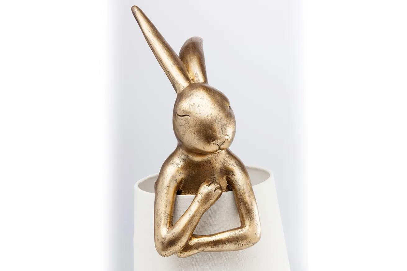 Tischleuchte Animal Rabbit weiss gold h 68 cm