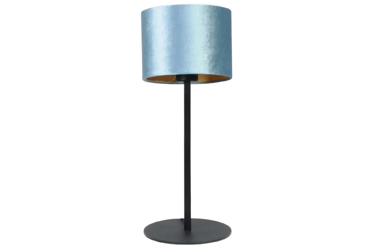 Tischleuchte Vera Samt blau H 55 cm