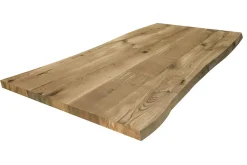 Tischplatte 6,5 cm Asteiche massiv organische Kante ab 60 cm konfigurierbar