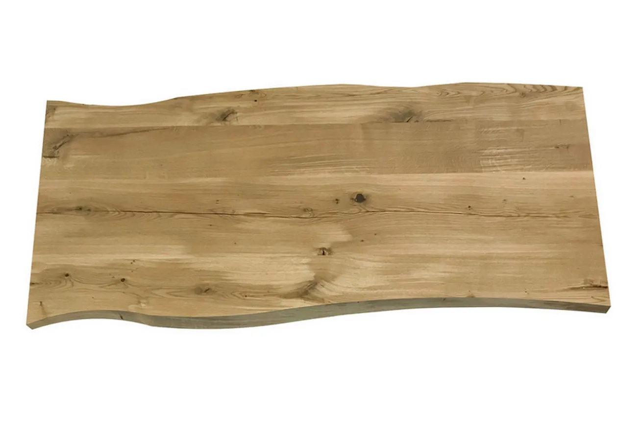 Tischplatte 4 cm Asteiche massiv organische Kante extrem ab 60 cm konfigurierbar