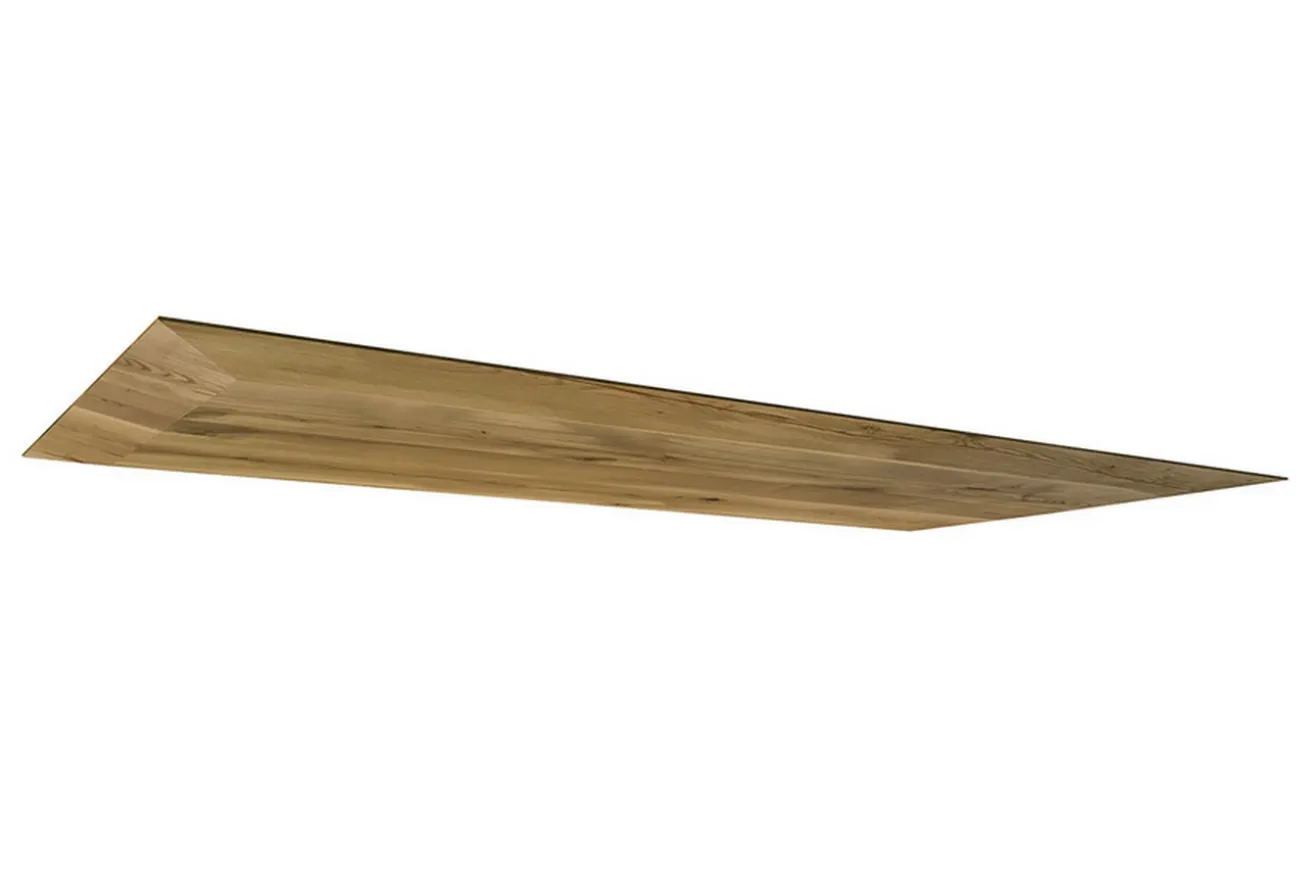 Tischplatte 3 cm astige Eiche massiv schweizer Kante extrem ab 60 cm konfigurierbar