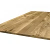 Tischplatte 4 cm astige Eiche massiv schweizer Kante ab 60 cm konfigurierbar