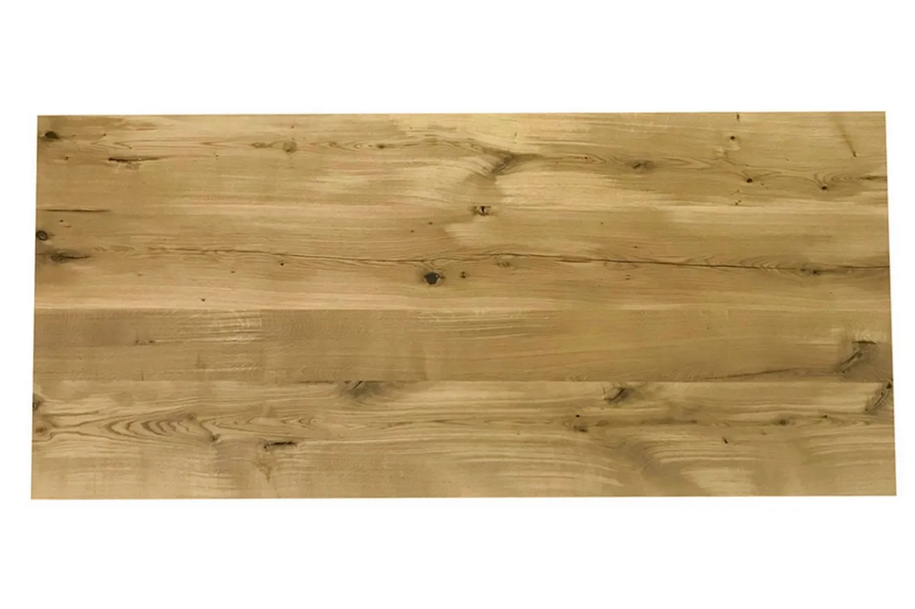 Tischplatte 4 cm astige Eiche massiv gerade Kante ab 60 cm konfigurierbar