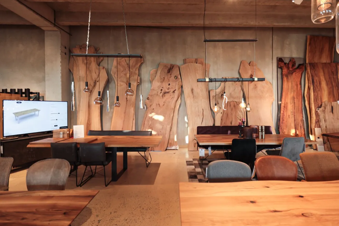 Tischplatte 6 Eiche massiv organische Kante ab 160 cm konfigurierbar