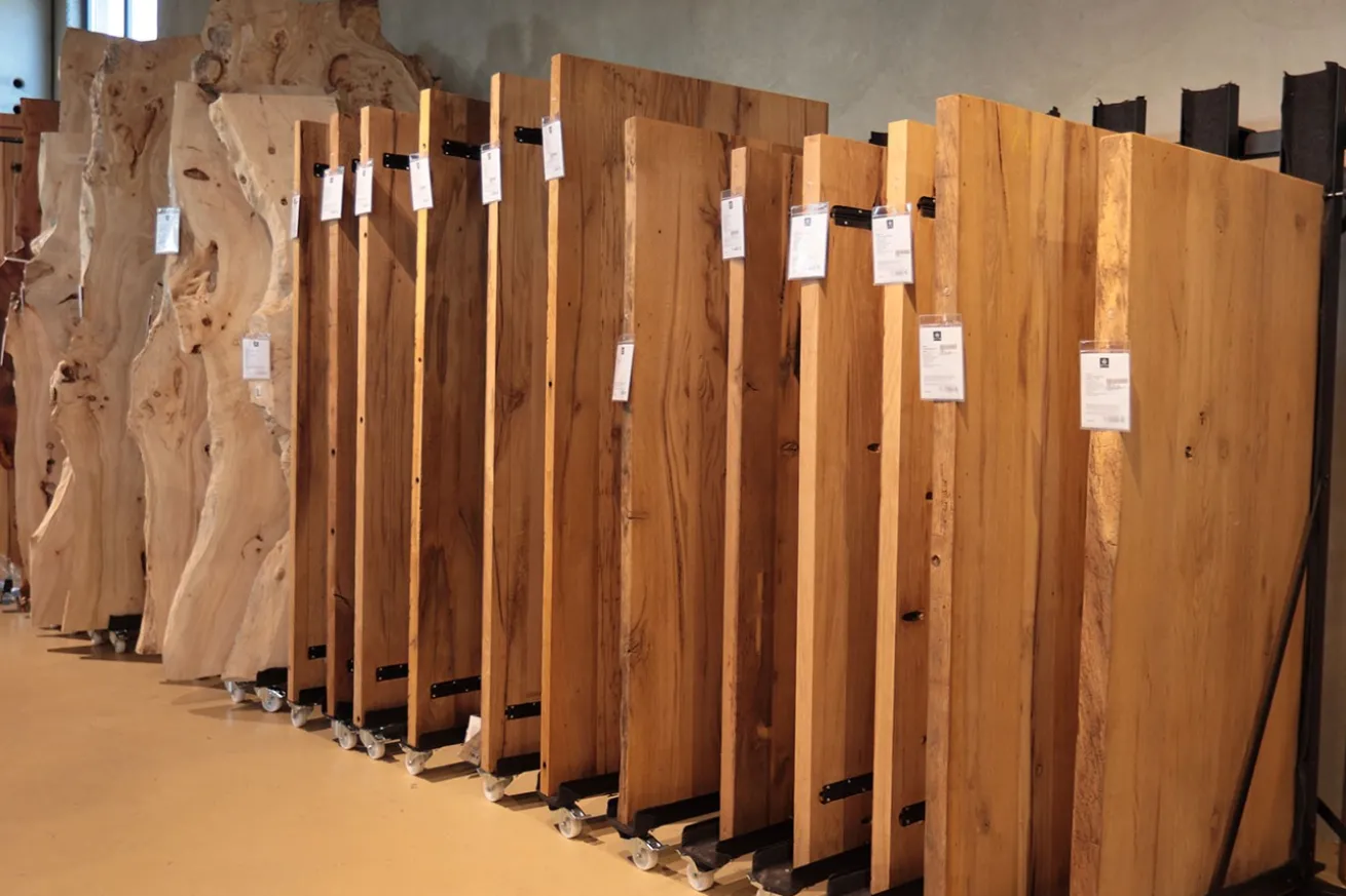Tischplatte 6 Eiche massiv organische Kante ab 160 cm konfigurierbar