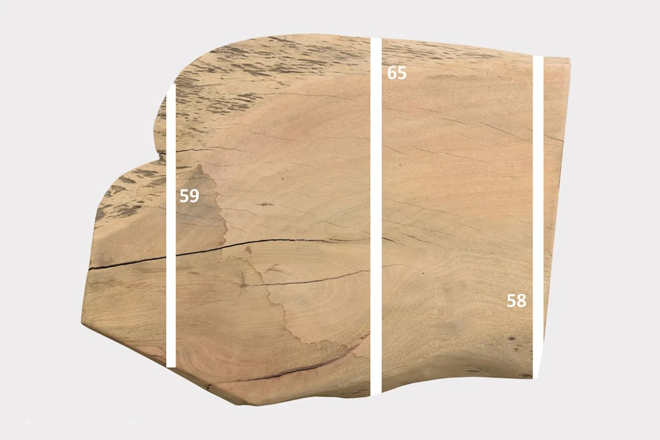Tischplatte Mangoholz Monolith 82x68 cm