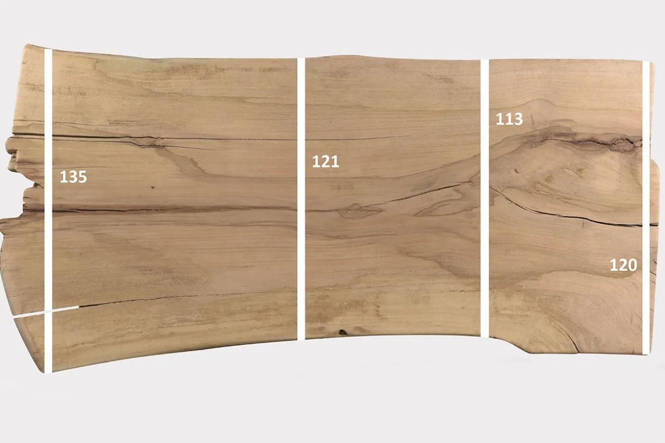Tischplatte Mangoholz Monolith 270x138 cm