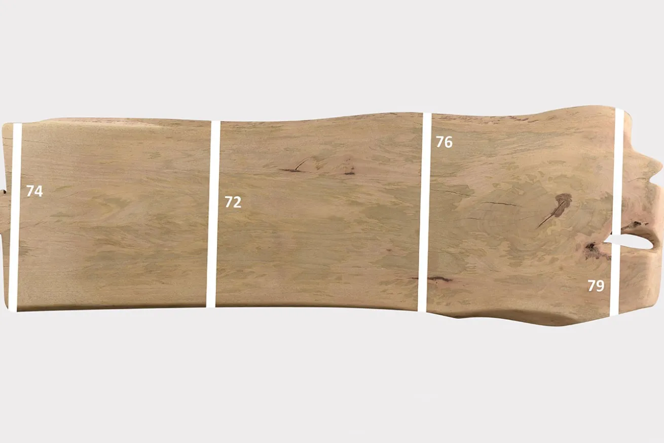 Tischplatte Mangoholz Monolith 260x95 cm