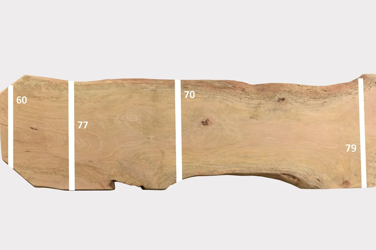 Tischplatte Mangoholz Monolith 270x75 cm