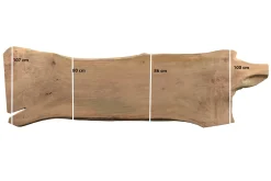 Tischplatte Monolith Mangoholz 350x108cm