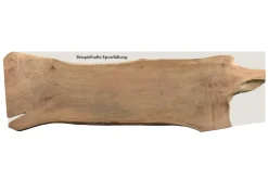 Tischplatte Monolith Mangoholz 350x108cm