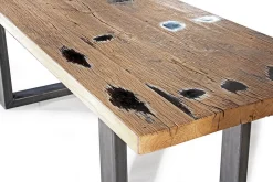 Tisch Wagoon Alteiche massiv Metallgestell
