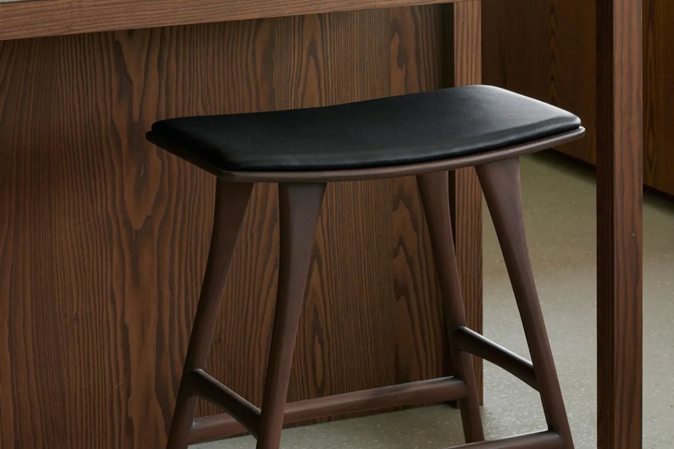 Tresenhocker Osso Teak gepolstert