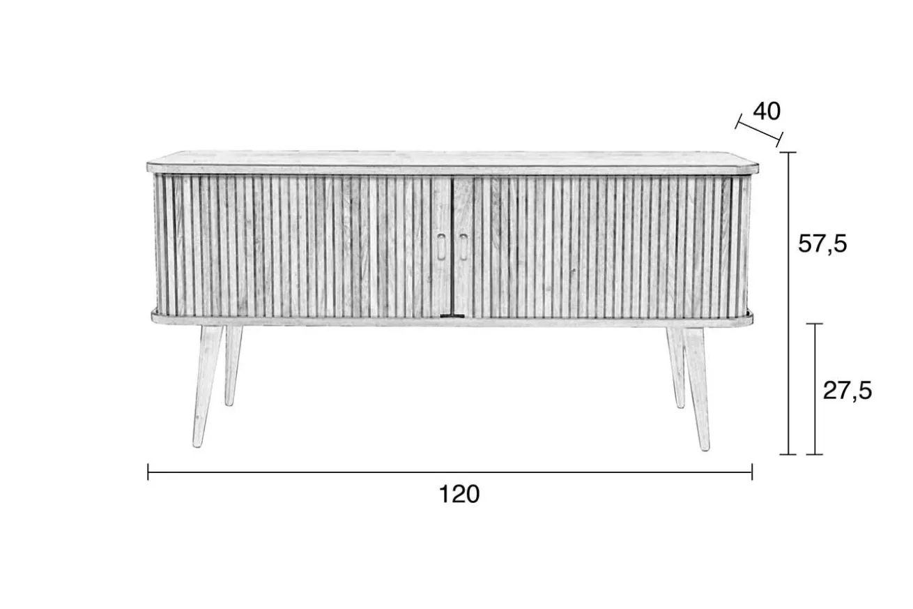 TV Board Barbara schwarz B 120 cm