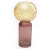 Vase Glas altrosa gelb