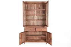 Vitrine Loft Teakholz massiv schmal