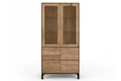 Vitrinenschrank Birmingham Eiche H 200 cm
