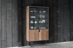 Vitrinenschrank Odeon Teak B 120 cm