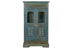 Vitrinenschrank Vintage blau