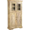 Vitrinenschrank Vintage gelb