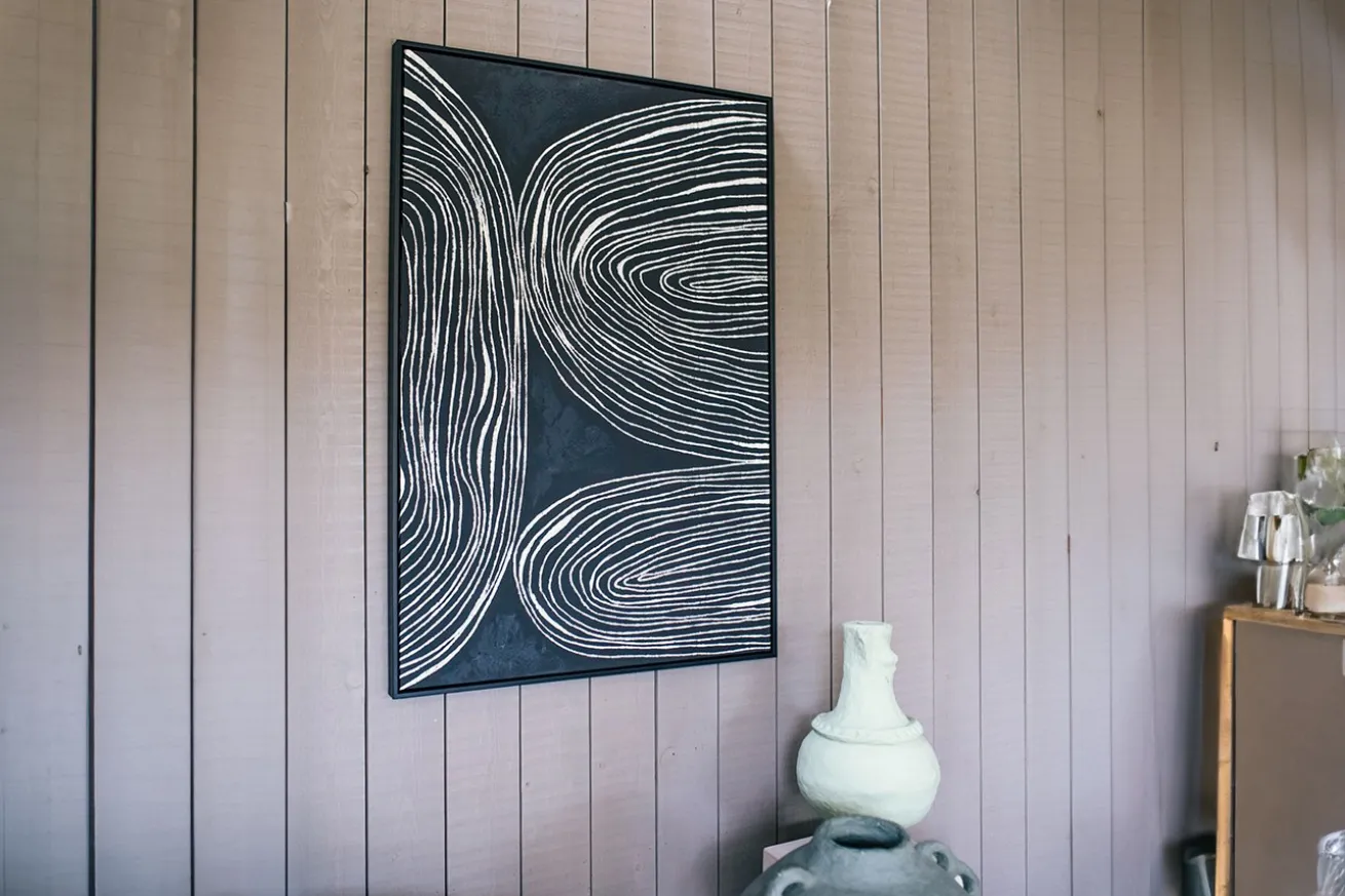 Wandbild Sestri schwarz weiss 83x123 cm