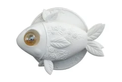 Wandleuchte Aprile Fisch weiss