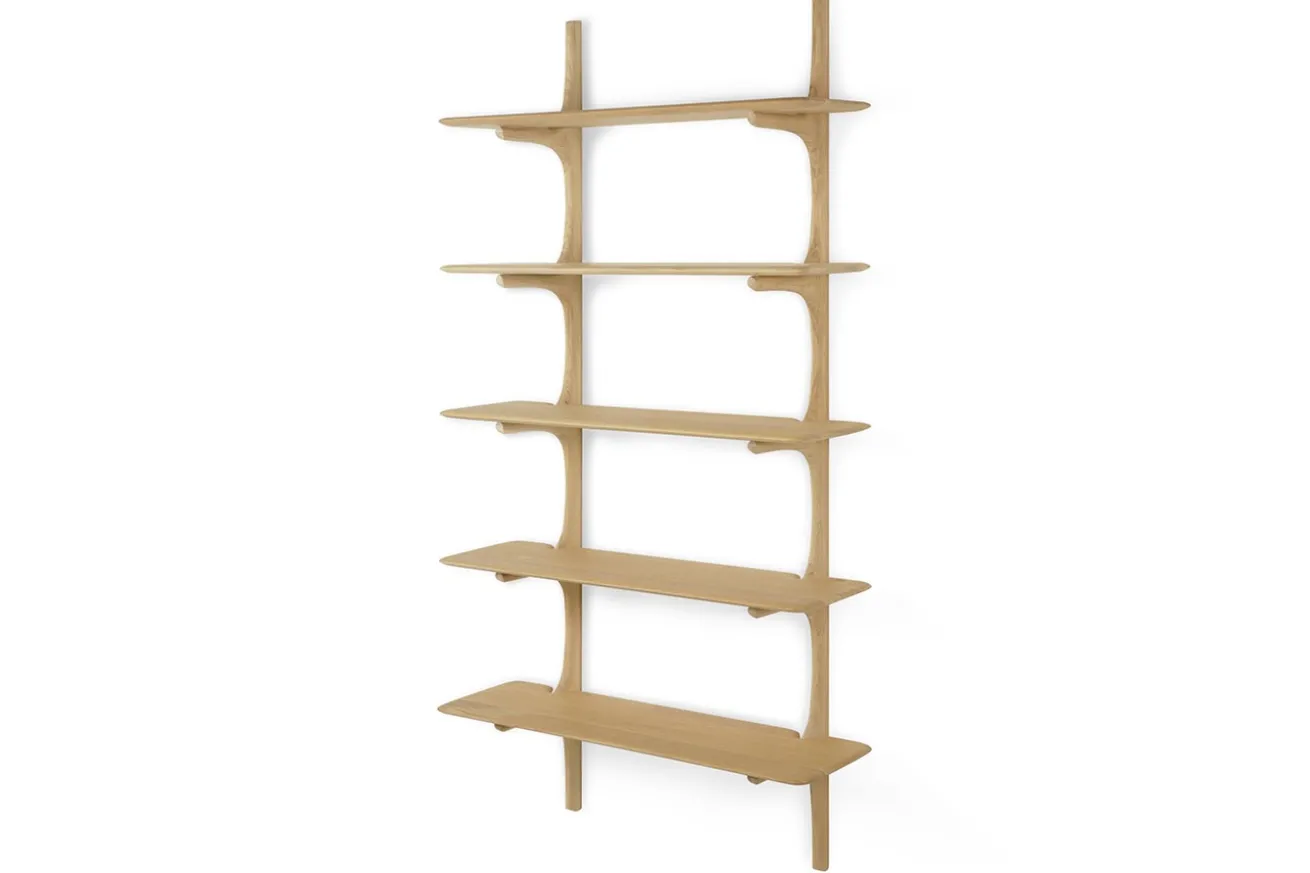 Wandregal PI Eiche H 196 cm
