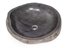 Waschbecken Kiesel oval groß