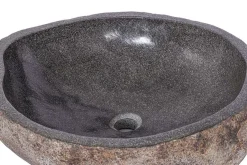 Waschbecken Kiesel oval groß