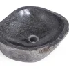 Waschbecken Kiesel rund medium