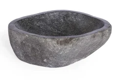 Waschbecken Kiesel rund medium