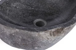 Waschbecken Kiesel rund medium