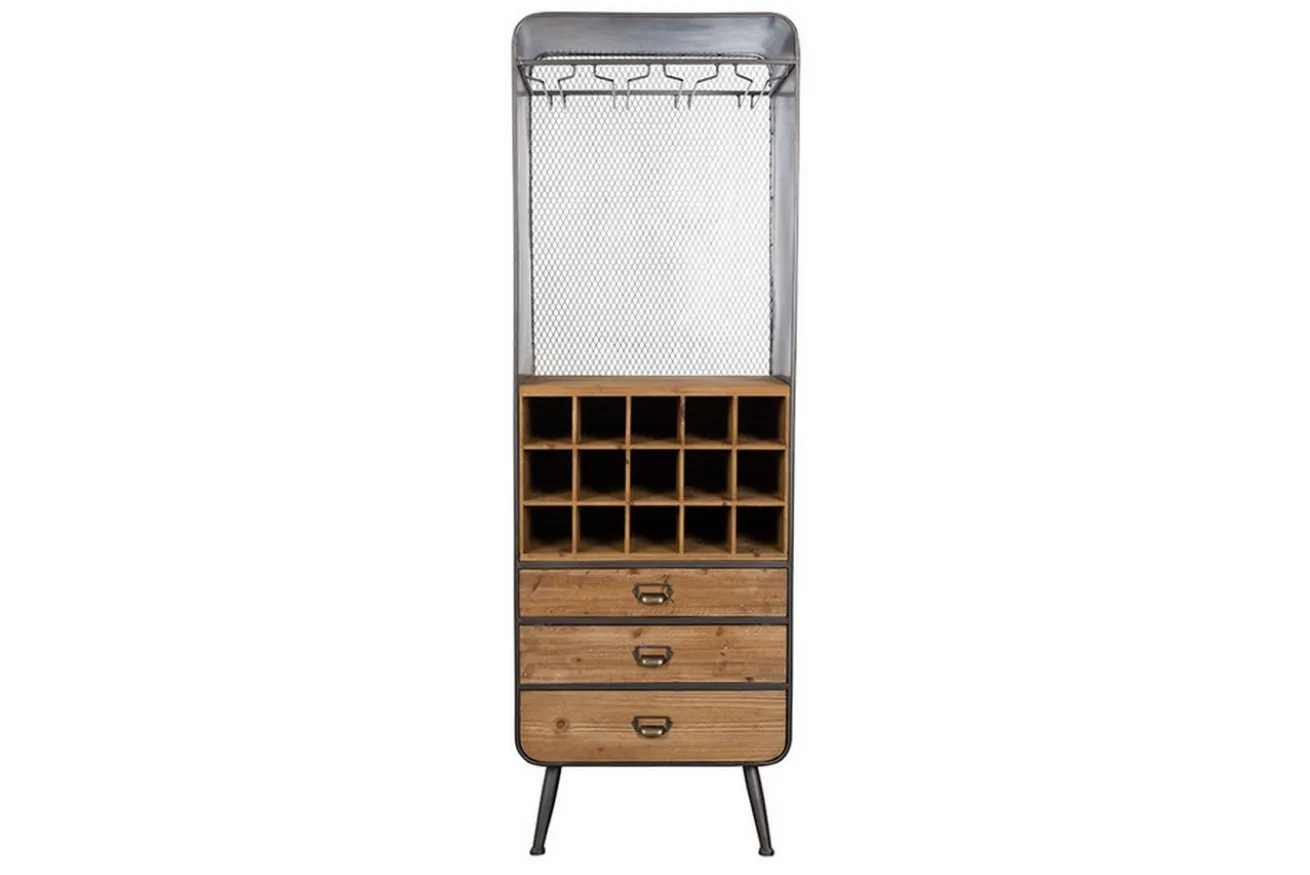 Weinregal Vino Metall Massivholz