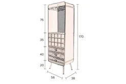 Weinregal Vino Metall Massivholz