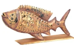Windlicht Fisch Metall klein