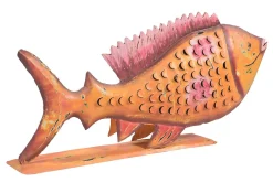 Windlicht Fisch Metall klein
