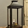 Windlicht Paris Metall schwarz