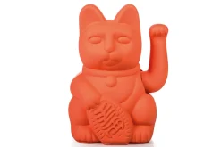 Winkekatze Lucky Cat neonorange matt